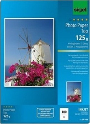 Sigel IP664 Fotopapir A4 Høyglans 125 g/m² 100 ark Hvit