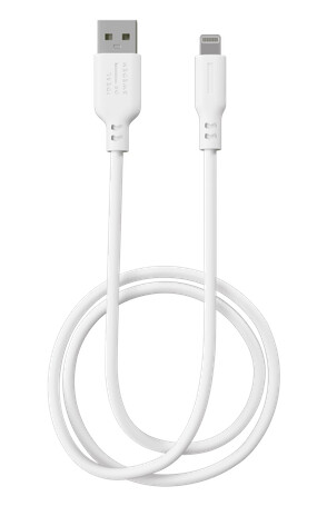 Silicone cable USB A Lightning White Silicone cable USB A Lightning White