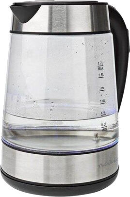 Nedis 1.7L Transparent Vannkoker 2200W med Justerbar Temperatur