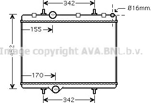 PRASCO PE2281 Radiator motorkjøling PRASCO PE2281 Radiator motorkjøling