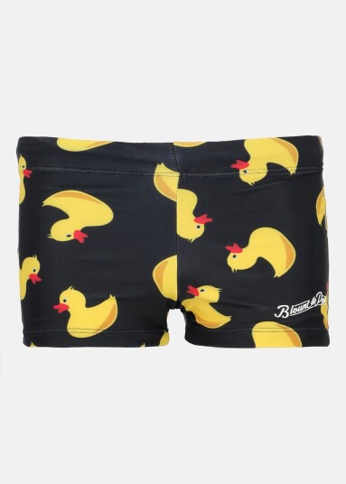Blount & Pool Tropical Swim Trunk Jr Black Yellow Duck 90 Badebukser Blount & Pool Tropical Swim Trunk Jr Black Yellow Duck 90 Badebukser