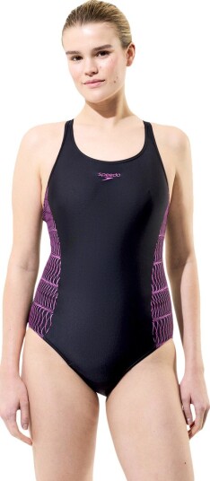 Speedo Placement Muscleback Swimsuit Grey 36 Speedo Placement Muscleback Swimsuit Grey 36