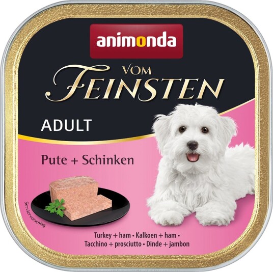 Animonda Vom Feinsten Våtfôr Adult Kornfri Og Skinke Kalkun 6 X 150 G