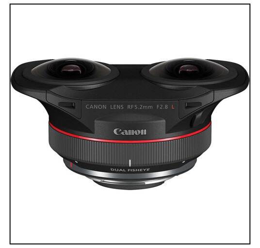 Canon RF 5.2mm f/2.8L Dual Fisheye 180° VR-objektiv til EOS R5 Canon RF 5.2mm f/2.8L Dual Fisheye 180° VR-objektiv til EOS R5