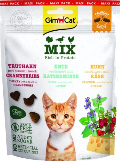 Gimcat Crunchy Snacks Protein Mix Godbit Til Katt 140 G