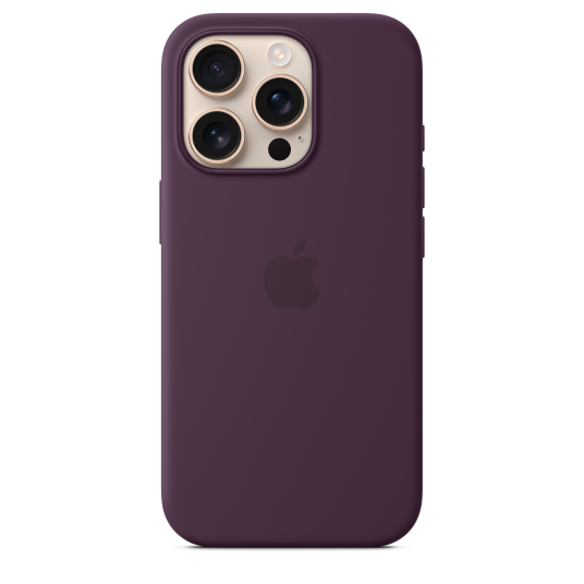 Apple iPhone 16 Pro Silikondeksel MagSafe Plomme
