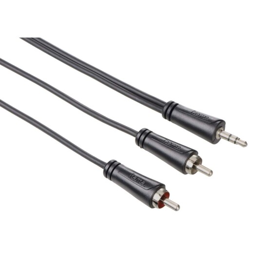 HAMA Kabel Audio 3,5mm 2xrca Sort 5m