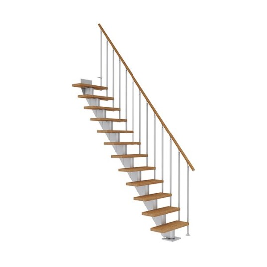 Dolle Frankfurt Rett Trapp Pearl Grey -classic Ii-oljet Bøk-75-13 - Loddrett Høyde 259 301 Cm Dolle Frankfurt Rett Trapp Pearl Grey -classic Ii-oljet Bøk-75-13 - Loddrett Høyde 259 301 Cm