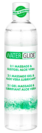WaterGlide Aloe Vera 2-i-1 massasjegel og glidemiddel 300 ml - Klar WaterGlide Aloe Vera 2-i-1 massasjegel og glidemiddel 300 ml - Klar