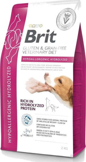 Brit Veterinary Diet Veterinary Hypoallergenic Diet Dog Hydrolyzed Veterinærfôr til Hund