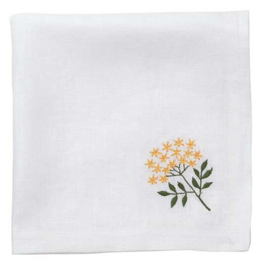 Pick A Poppy Bouquet Linserviett 45x45 cm Gul Pick A Poppy Bouquet Linserviett 45x45 cm Gul