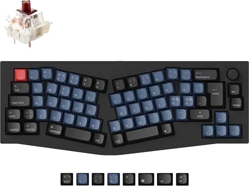 Keychron Q8 QMK Alice 65% Tastatur Nordisk svart Q8 M3 BO