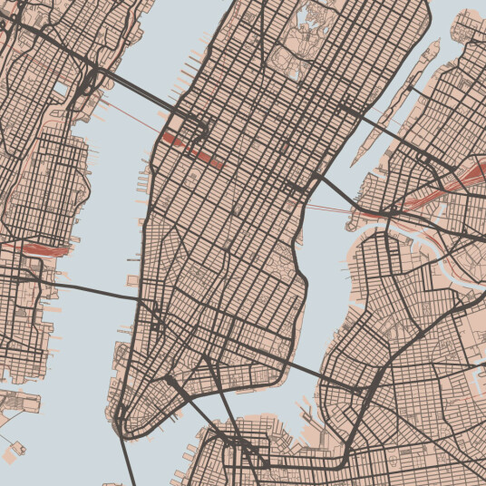 New York Kort av Illux