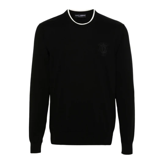 Dolce & Gabbana Herre Strikkevarer Svart S Dolce & Gabbana Herre Strikkevarer Svart S