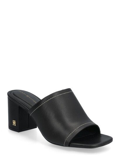 Tommy Hilfiger Th Block Heel Mule Lth Black 37 Tommy Hilfiger Th Block Heel Mule Lth Black 37