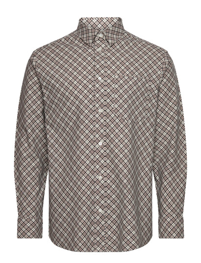 WOOD WOOD Wwnico Bias Flannel Shirt - Brown - L