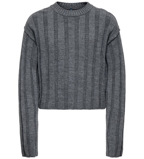 kids ONLY Dark Grey Melange Kogtessa L/S O Neck Pullover Knt 122 128