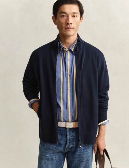 GANT Light Sacker Rib Fz Navy XXL GANT Light Sacker Rib Fz Navy XXL