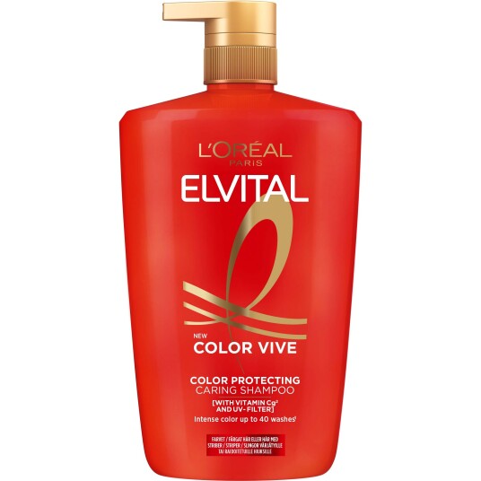 L'Oréal Elvital Color Vive Beskyttende Sjampo 1000 ml for Farget Hår
