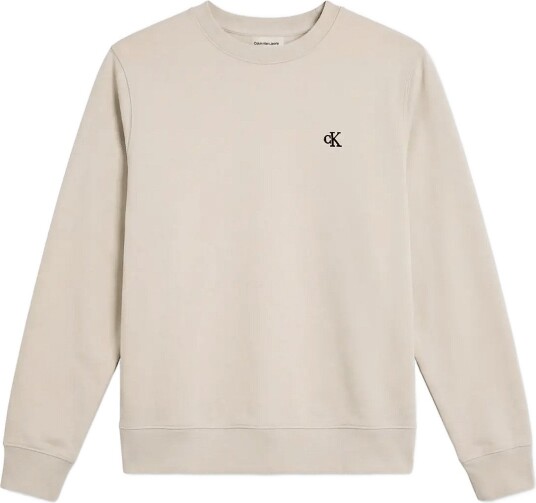 Calvin Klein Jeans Ls Cl 350Terry Mongrm Cn Swtshrt Cream M