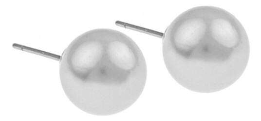 Snö of Sweden Laney Pearl Ear White 8 Mm, Snö of Sweden Øredobber