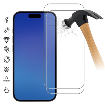 iPhone Air Beskyttelsesglass   9H   Case Friendly   2 Stk.   Gjennomsiktig