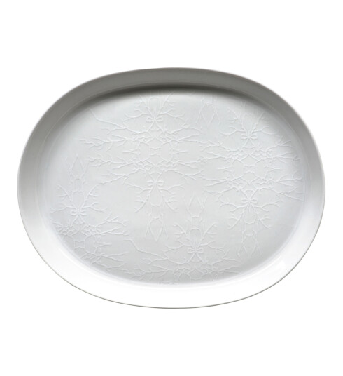 Wik & Walsøe Whitewood oval tallerken 36 cm