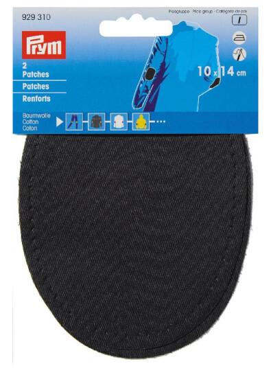 Reparasjonslapper jeans 10  x 14 cm , svarte