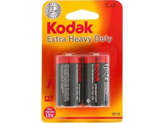 Kodak Extra Heavy Duty C/R14 batterier 2 stk