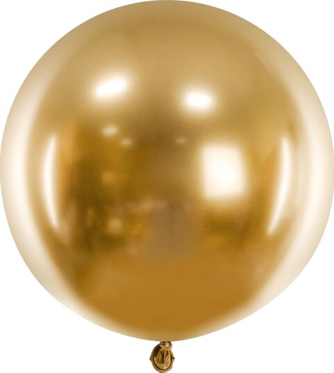 60 cm Rund Glossy Mirror Gullfarget Ballong