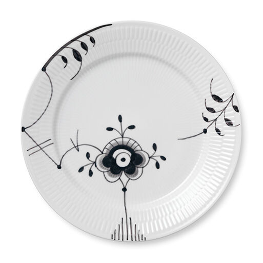 Royal Copenhagen Black Fluted Mega tallerken 6 Ø 27 cm