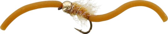 Unique Flies Squirmito Earthworm Tan Daiichi 1120 #12