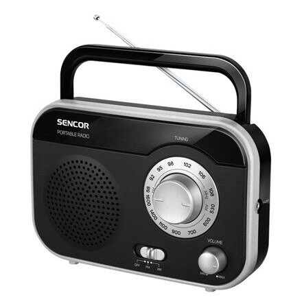 Sencor SRD 210BS Analog AM/FM Radio Sølv med Hodetelefonutgang