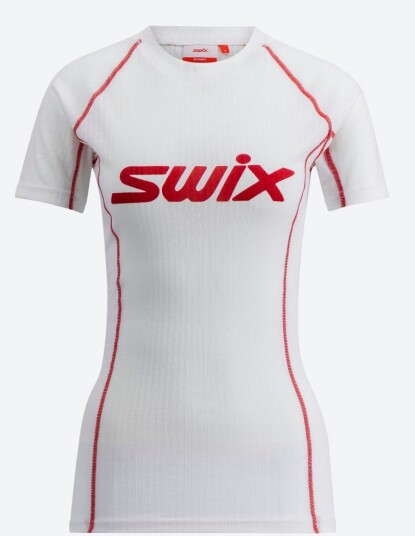 Swix RaceX Classic Short Sleeve Dame Bright White Swix Red M