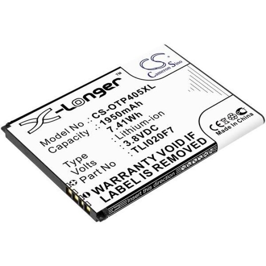 Alcatel OT-5045D batteri (1950 mAh 3.8 V, Sort)