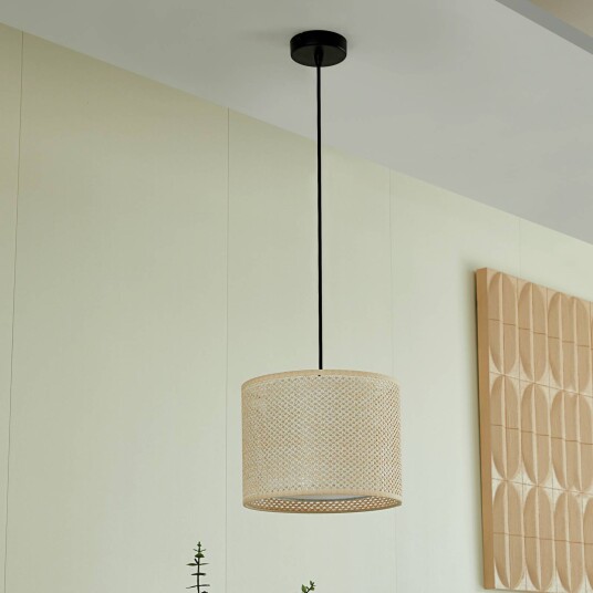 Lindby Soula hengelampe krem Ø 26 cm