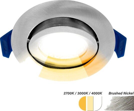 EcoDim ED-10093 LED-downlight Ø68 mm CCT 2700K/3000K/4000K rustfritt stål