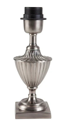 Pollino Lampefot Antikk sølv 24 cm