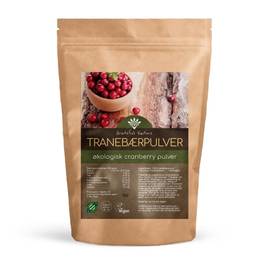Tranebærpulver Cranberries Økologisk 250 g Tranebærpulver Cranberries Økologisk 250 g