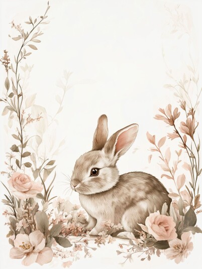 Namly Design Plakat Blomsterkanin POSTERTKAGKI