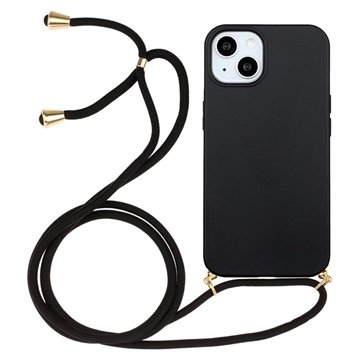 iPhone 15 TPU-deksel med løpesnor svart