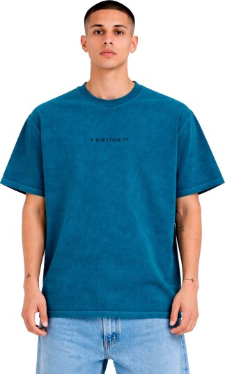 A QUESTION OF Ozzy Tee Acid Wash   Blue   S
