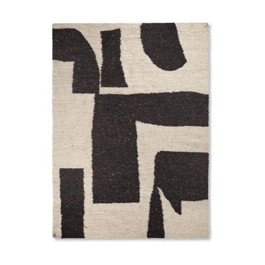 ferm LIVING Piece ullteppe Off-white-Coffee, 200 x 300 cm ferm LIVING Piece ullteppe Off-white-Coffee, 200 x 300 cm