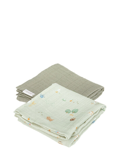 Little Dutch Little Dutch - Svøb 70 X 70 Muslin Little Farm / Olive - Green - ONE SIZE 70 cm Little Dutch Little Dutch - Svøb 70 X 70 Muslin Little Farm / Olive - Green - ONE SIZE 70 cm