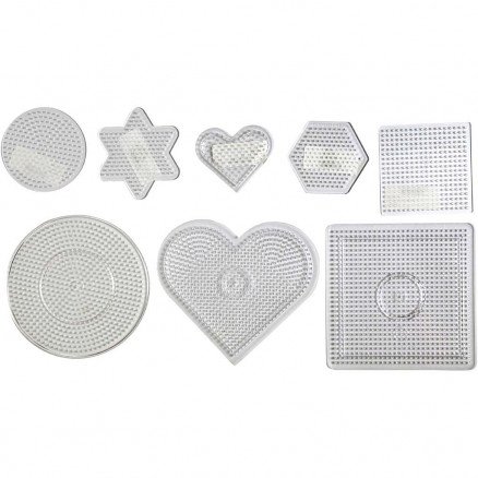 Nabbi Perleplate str 7-15 cm transparent 8 stk Nabbi Perleplate str 7-15 cm transparent 8 stk