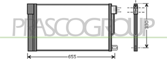 PRASCO AA340R001 Radiator motorkjøling