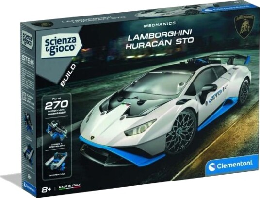 Clementoni Science & Play Lamborghini Huracan Sto Byggesett 250+ Deler Manuell Styring Differensial Grå 8+ År