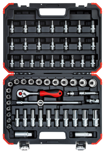 Gedore Red 3/8" Bitssett med 59 Deler (6-24 mm) - Håndverktøy