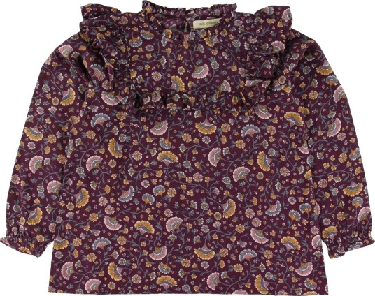 Soft Genser Gaxine Lilla m. Blomster Soft 6 år 116 Genser
