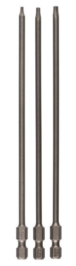 Bosch 3-delers skrutrekkerbits-sett, ekstra hard T8; T10; T15; 152 mm